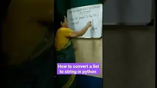 How to convert a list to string in python      