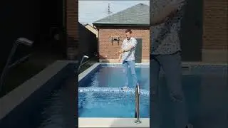 Уличный бассейн с зоной джакузи 