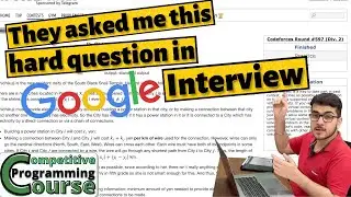 Google Interview Hard Question | Minimum Spanning Tree | CP Course | EP 88