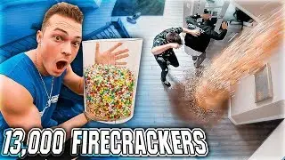 13,000 FIRECRACKERS Dropped On Friends (Prank)