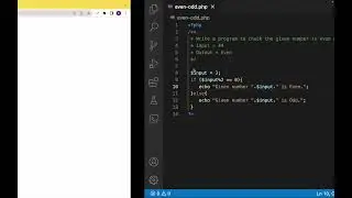 Check given number is even or odd in php