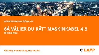 Webutbildning: Så väljer du rätt maskinkabel – del 4:5