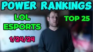 My Lol Esports Top 25 Power Rankings (1/24/24)