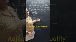 Fill in the blanks exercise | Adjective of Quality