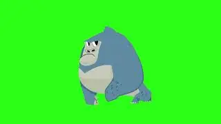Gorilla walking on jingle bells [ Green screen ]