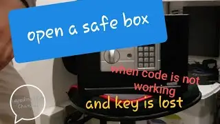 How to open a small safe if the passcode isn't working anymore and the key is lost