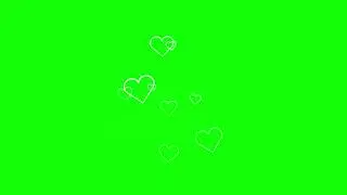 Animated drawing heart green screen effect