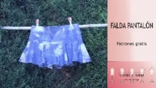 FALDA PANTALON. PATRÓN GRATIS