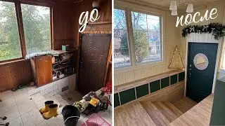 Hallway before and after. How much did the budget DIY renovation cost?!