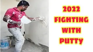 ✊👊 fighting with wall putty | extreme wall putty painting work