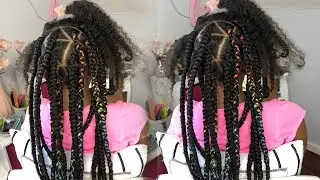 Rainbow Box Braids & Triangle Parts | Protective Style