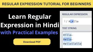Regular Expression (regex, regexp) Tutorial for Beginners in Hindi | Regex with Practical Examples