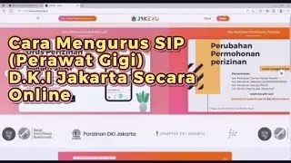 Pengurusan SIP (perawat gigi) secara online wilayah jakarta || JAKEVO