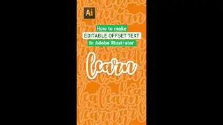How to make  Editable Offset Text in illustrator #shorts #youtubeshorts