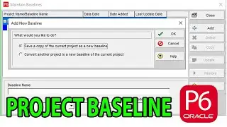 Cara menambahkan baseline di primavera P6