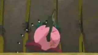 Kirby Shoots down a 4Kids Blimp while i play Badass Music