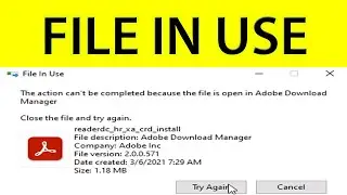 The action cannot be completed because the file is open [Windows 10]