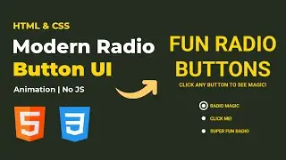 Modern Radio Button Animation UI | HTML & CSS Only!