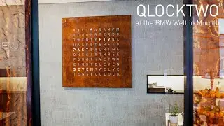 QLOCKTWO at the BMW Welt in Munich #QLOCKTWO #creatorsedition #artwork #BMWWelt
