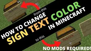 How To Change Sign Text Color In Minecraft - No Mods Required