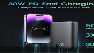 Portable-Charger-Power-Bank - 40000mAh Power Bank PD 30W and QC 4.0 Quick Charging Built-in LED Dis