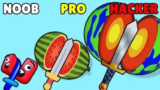 NOOB vs PRO vs HACKER in Sword Cut Run