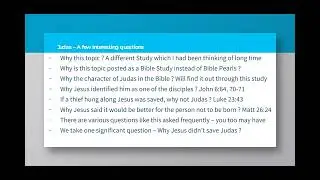 Tamil Bible Study 125 - Jesus and Judas