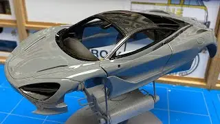 Building a Alpha Model Mclaren 720S Part 2: Carbon Fiber Decals and more Clear
