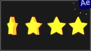 3D Review Stars Animation in After Effects Tutorials | NO PLUGIN