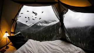 Instant sleep rain sounds on tent - 4 hour healing ASMR