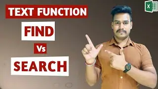 Find and Search Functions | Difference Between Find and Search in Excel Explained in Hindi
