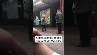 Angry Lady On Drugs Rages At School Kids #adelaide #adelaidecentralmarket #karen #angrylady