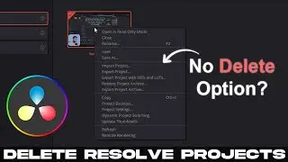 Can not delete my project in davinci resolve (how to delete my project in davinci resolve)