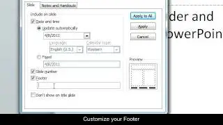 Microsoft Office PowerPoint PC: Adding a Header & Footer