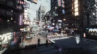 Cinematics Inspired by Cyberpunk 2077 all Raytraced Unreal Engine 4.25