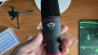 Unboxing y review micrófono económico de condensador Trust gaming gxt 212