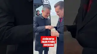 Mustafa Sarıgül welcomed CHP leader Özgür Özel in Erzincan with tulum cheese in hand.