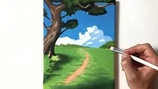 Landscape with Path and Tree | Acrylic Painting for Beginners | Teaser Trailer