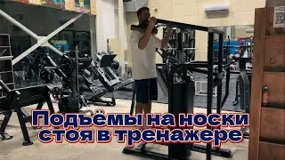Ноги. Подъёмы на носки стоя в тренажёре