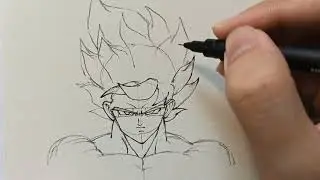 Vẽ Goku ssj2 đơn giản từng bước || Drawing Goku ssj2 step by step