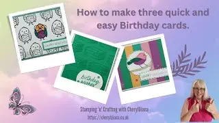 How to make 3 quick and easy Birthday cards using Bird's Eye View and Simply Said stamp sets