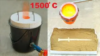 DIY Metal Melting Furnace at Home l Homemade  Metal Foundry l