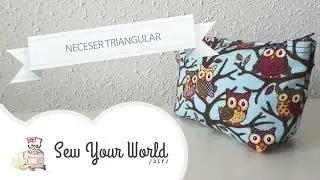 Como hacer un estuche o neceser triangular #DIY