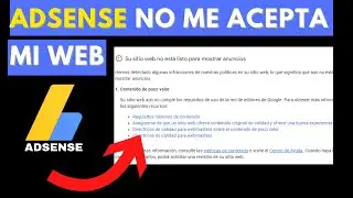 🥇 COMO ser ACEPTADO en ADSENSE ✅  Google Adsense NO me ACEPTA mi Pagina Web [ Me rechaza]