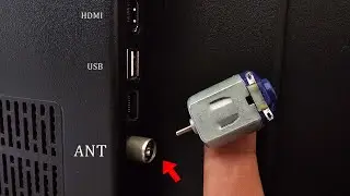 Just insert DC Motor into the TV and watch all the channels in the world || Antenna Booster