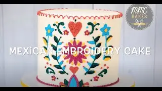 Mexican Embroidery Cake - Decorating & Piping- MMC Bakes