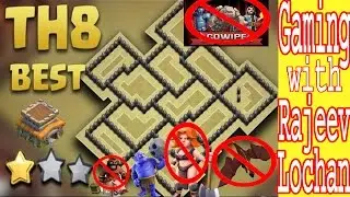 Town Hall 8 World Best War Base Ever (TH8 war AnTi 3 Star) AnTi Gowipe/Dragon/Goho 2017  + REPLAYS
