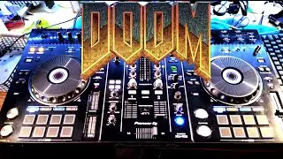 DOOM running on a Pioneer DJ controller (XDJ-RX2)