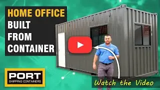 Home Office built from Shipping Container