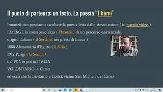 Ungaretti 1 - I fiumi e biografia